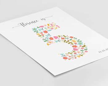 Floral Fun Personalised Birthday Print, 2 of 7