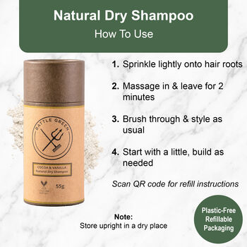 Natural Dry Shampoo Powder 55g, 4 of 12
