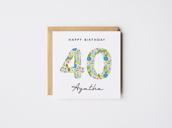 Personalised Happy 50th Birthday Card Liberty Style *Age Options, 6 of 10