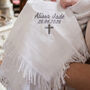 Personalised Embroidered Christening Star Shawl With Cross, thumbnail 3 of 8