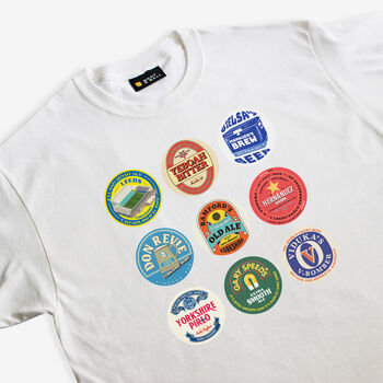 Leeds Football Beer Mats T Shirt, 4 of 4