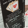 Arch Playing Cards Wedding Guest Book Alternative Sign, thumbnail 6 of 9