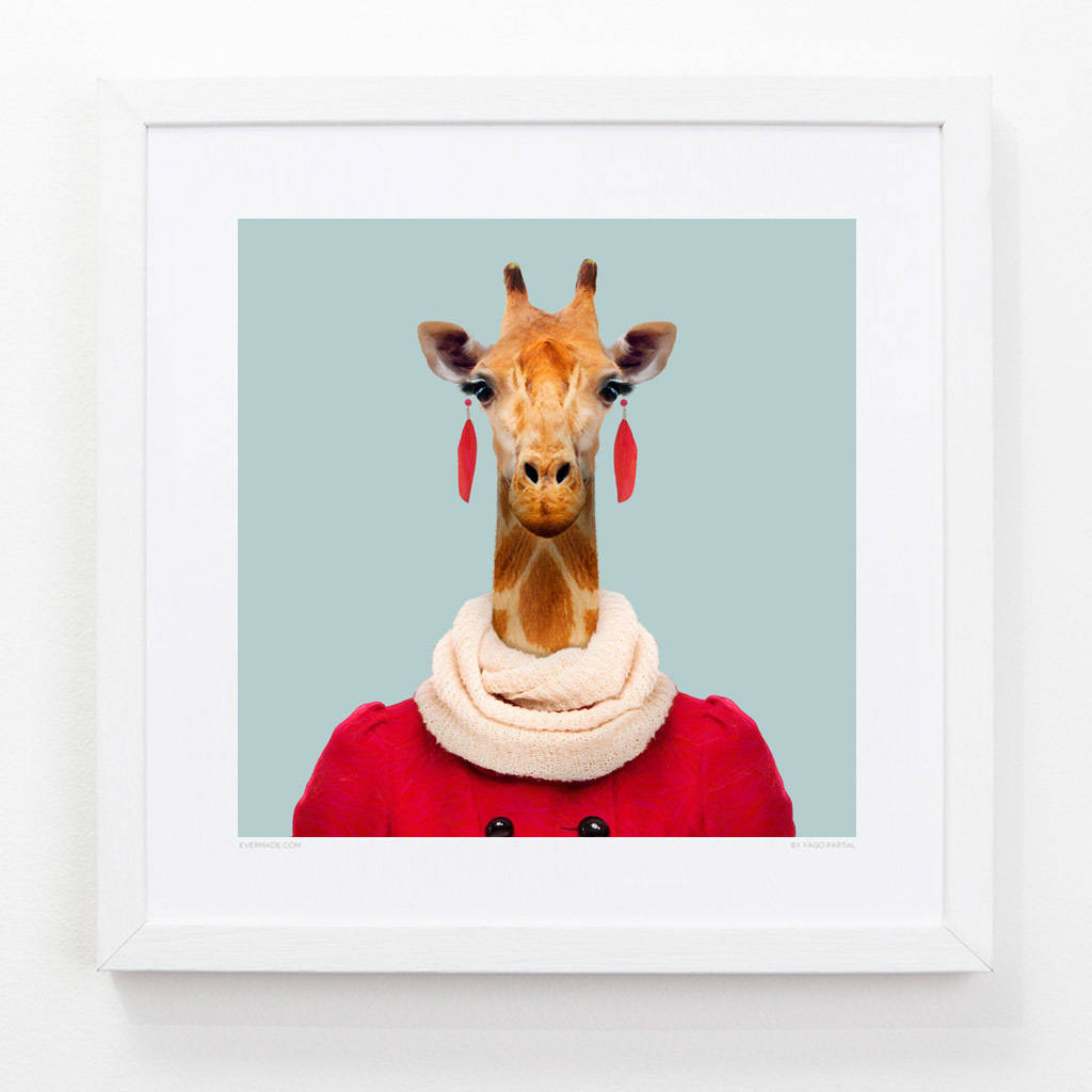 Northern Giraffe Art Print By Evermade