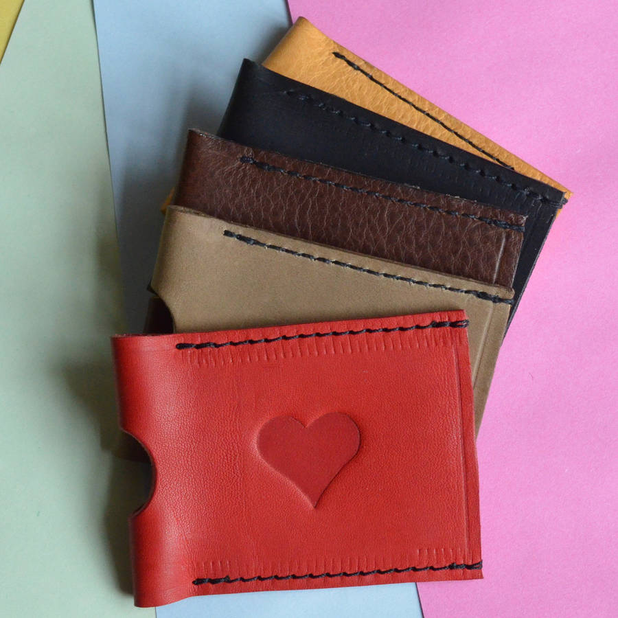 personalised symbol travel card holder by sue lowday leather