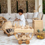 Wildflower Rattan Tea Cart – Pretend Play Trolley, thumbnail 5 of 5