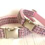 Spiced Pear Harris Tweed Dog Collar, thumbnail 3 of 3