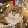 1st Christmas New Home Snowy Scene Tree Decoration, thumbnail 1 of 5