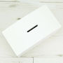 Personalised White Wooden Holiday Fund Money Box, thumbnail 2 of 5