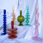 Handmade Coloured Glass Candlesticks, thumbnail 1 of 9