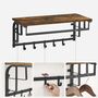 Brown Rack Shelf Wall Mounted Hook, thumbnail 4 of 9