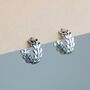 Laurel Leaf Huggie Hoop Earrings, thumbnail 1 of 5