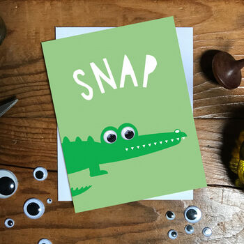 Snappy Birthday Crocodile Card, 2 of 3