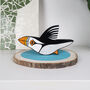 Hand Painted Wooden Puffin Ornament, thumbnail 5 of 6