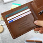 Gifts For Men Personalised Leather Wallet For Him, thumbnail 10 of 10