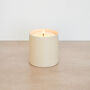 Lino Print Botanical Candle Pot With Refill Clotted Cream, thumbnail 1 of 7