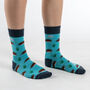 Bamboo Socks | Hedgehog Socks | Blue | Animal Socks, thumbnail 1 of 3