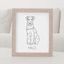 Personalised Airdale Terrier Outline Portrait Print, thumbnail 4 of 11