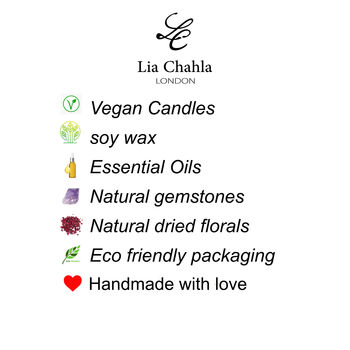 Aromatherapy Rose Soy Candle With Rose Quartz Crystals, 9 of 9
