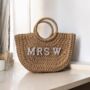 Personalised Handwoven Straw Beach Bag, thumbnail 2 of 2