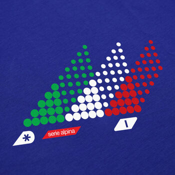 Downhill Ski Italia Blue Organic T Shirt, 2 of 6