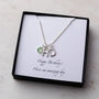 September Sapphire Swarovski Crystal Birthday Birthstone And Initial Necklace, thumbnail 5 of 7