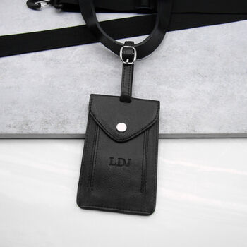 Personalised Metallic Edge Leather Luggage Tag, 4 of 7