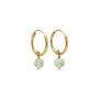 Prehnite Gold Hoop Earrings, thumbnail 1 of 5