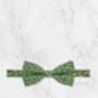 Wedding Handmade Floral Print Tie In Green And White, thumbnail 4 of 6