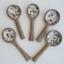 Handmade Pottery Brown/ Cream Textural Spoon, thumbnail 5 of 8