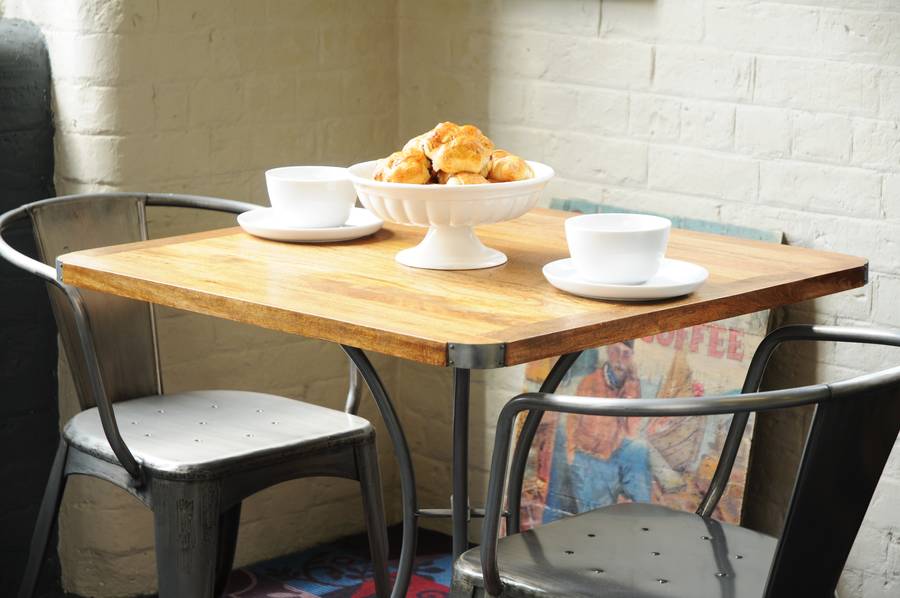 Reclaimed Wood And Steel Table For Two By Cambrewood