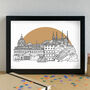 Lyon Skyline Travel Art Print Unframed, thumbnail 1 of 6