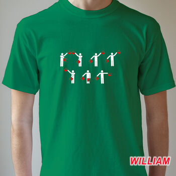 Personalised Semaphore T Shirt, 7 of 9