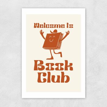 Welcome To Book Club A3 Print, 2 of 3