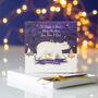 Polar Bear Personalised Wood Christmas Card And Bauble, thumbnail 1 of 4