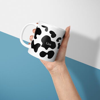 Cow Print Personalised Mug Premium Quality, 2 of 5