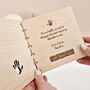 Personalised First Mother's Day Maple Wooden Card With Handprint Cut Out, thumbnail 2 of 7