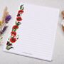 A5 Letter Writing Paper With Poppy Flower And Butterfly, thumbnail 3 of 4