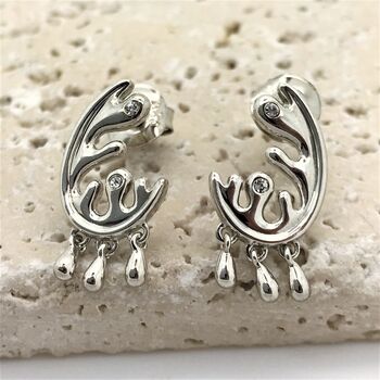 Wave Studs With Drips, 9 of 10