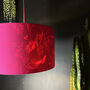 Carbon Deadly Night Shade Lampshade In Pomegranate, thumbnail 3 of 5