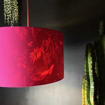 Carbon Deadly Night Shade Lampshade In Pomegranate, 3 of 5