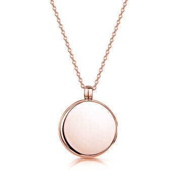 Personalised Round Rose Gold Plated Locket With Diamond, 7 of 11