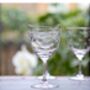 A Pair Of Crystal Wine Glasses With Fern Design, thumbnail 1 of 2