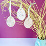 Set Of Three Floral Ceramic Decorations, thumbnail 3 of 8