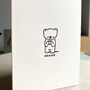 Bear Hugs And Kisses Luxury Hand Printed Letterpress Sympathy Card, thumbnail 1 of 3