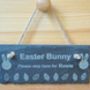 Personalised Easter Bunny Slate Sign, thumbnail 2 of 3