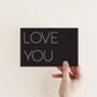 Typography Valentine Card, thumbnail 1 of 3