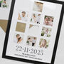Personalised Special Date Black Multi Photo Frame Wedding Gift, thumbnail 3 of 4