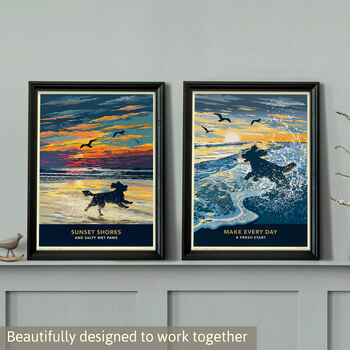 Spaniel Limited Edition Beach Sunset Gift Print, 10 of 12