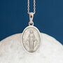 Sterling Silver Miraculous Medal Necklace, thumbnail 1 of 9