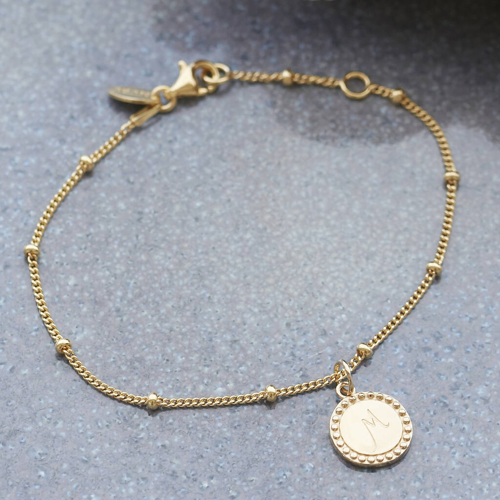 Initial Friendship Bracelet Silver Or 18ct Gold Vermeil By Muru